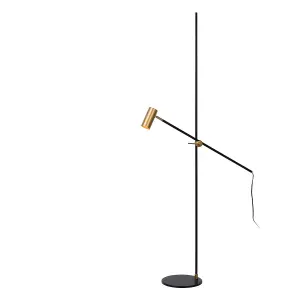 Lucide Philine Vintage Floor Reading Lamp - 1xGU10 - Black