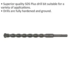 18 x 250mm SDS Plus Drill Bit - Fully Hardened & Ground - Smooth Drilling