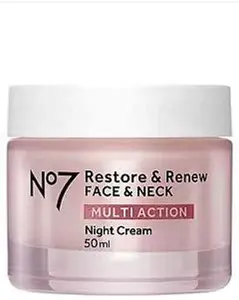 No7 Restore & Renew Face & Neck Multi Action Night Cream 50Ml Enhanced Formula