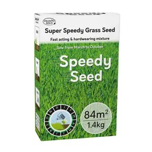 Pronto Seed Grass Seed 1.4KG Premium Quality 84m2 Coverage for Overseeding, Fast Growing & Hard Wearing Lawn Seed, Defra Approved