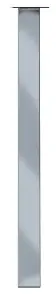 Rothley 710mm Chrome effect Designer leg (Dia)50mm