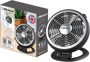 Belaco 7" Wall / Desk Fan - black / silver