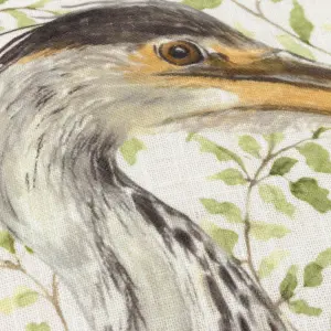 Evans Lichfield Shugborough Heron Traditional Feather Filled Cushion