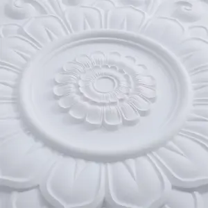 White 85cm Dia Ceiling Rose Ornate Polyurethane Ceiling Medallion