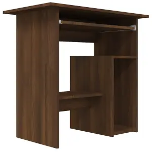 Berkfield Desk Brown Oak 80x45x74 cm Engineered Wood