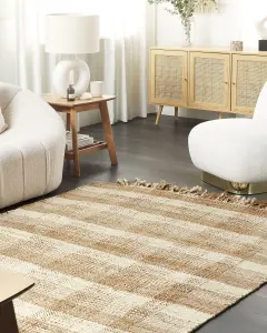 Jute Area Rug 140 x 200 cm Beige BERISSA