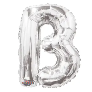 Apac B Letter Foil Balloon Silver (One Size)