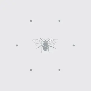 Sophie Allport Grey Bees Pearl effect Embossed Wallpaper