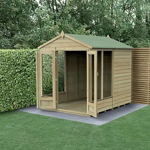 Beckwood Apex Summerhouse 6x8 - Double Door - 5 Windows