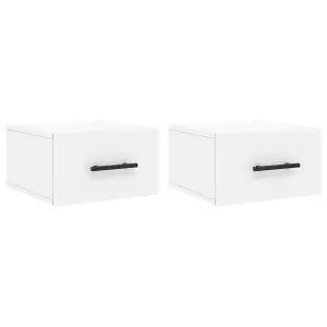 Berkfield Wall-mounted Bedside Cabinets 2 pcs White 35x35x20 cm