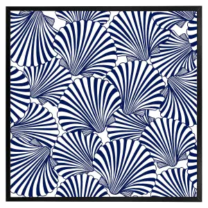 Striped sea shells (Picutre Frame) / 20x20" / Grey