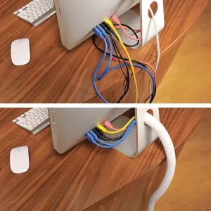 D-Line White Cable tidy tube