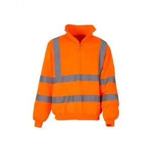 Yoko Unisex Zip Neck Hi-Vis Sweatshirt