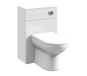 Slimline WC Unit   - 500mm - Gloss White