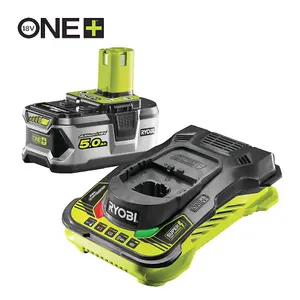 Ryobi ONE+ 5.0A Fast Lithium Charger & 5Ah Battery 18V (RC18150-150)