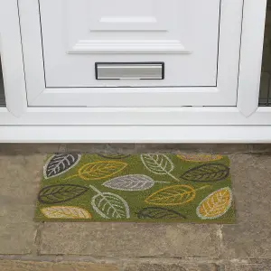 Eco-Friendly Latex Backed Coir Door Mat, Falling Leaves