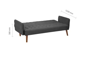 Birlea Hudson Sofa Bed In Charcoal Fabric