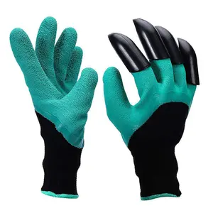 Ram 2 x Gardening Garden Lawn Plant Gloves Thorn Resistant Safety Gloves Pruning Digging Gloves With Rake