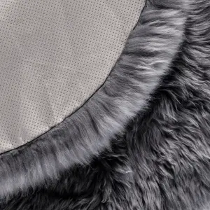 Grey Rectangle Sheepskin - Circle 70cm