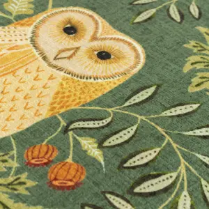 Evans Lichfield Hawthorn Owl Chenille Piped Feather Rich Cushion