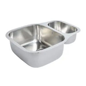 Cooke & Lewis Foucault Inox Stainless steel 1.5 Bowl Sink 456mm x 590mm