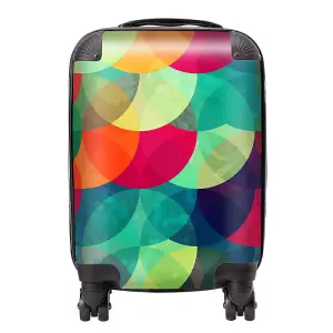 Colourful Grunge Circle Pattern Suitcase - Small