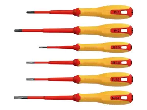 Hultafors VDE Phillips & Slotted Screwdriver Set, 6 Piece