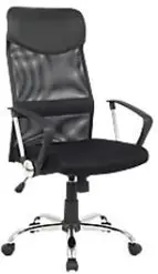 Realspace Mosil Office Chair Basic Tilt Mesh Fixed Armrest Height Adjustable Seat Black 110 Kg