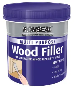 Ronseal Multi purpose Medium Ready mixed Wood Filler, 250g