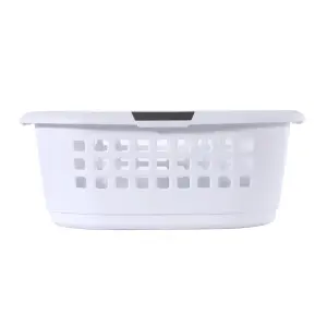 Ezy Storage Encore Matt White Plastic Large Laundry basket, 51L