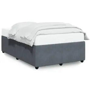 Berkfield Bed Frame without Mattress Dark Grey 120x200 cm Velvet