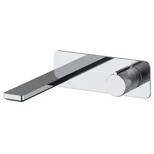 Carmelo Polished Chrome Wall-mounted Basin Mono Mixer Tap