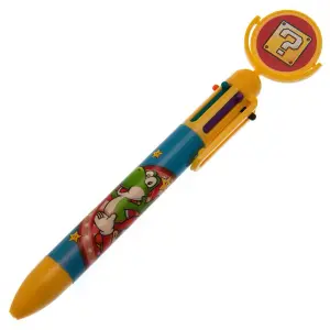 Super Mario Retractable Pen Yellow/Blue/Red (One Size)