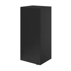 GoodHome Imandra Matt Black Single Deep Wall cabinet (W)400mm (H)900mm