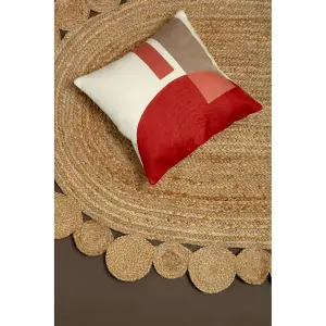 Bosie Ozella Red And White Tonal Cushion