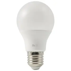 Diall E27 7.3W 806lm White A60 Neutral white LED Light bulb