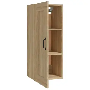 Berkfield Hanging Cabinet Sonoma Oak 35x34x90 cm Engineered Wood