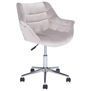 Desk Chair Velvet Grey LABELLE