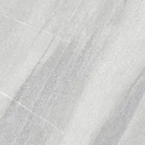 Abyss Matt Light Grey Stone Effect Porcelain Outdoor Tile - Pack of 15, 5.58m² - (L)610x(W)610mm