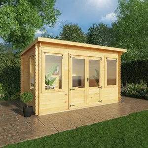 Mercia 13ft x 10ft Pent Log Cabin (19mm)