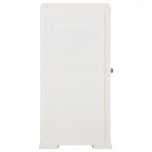 Berkfield Plastic Cabinet 40x43x85.5 cm Wood Design White