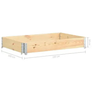 Berkfield Raised Bed 100x150 cm Solid Pine Wood (310058)