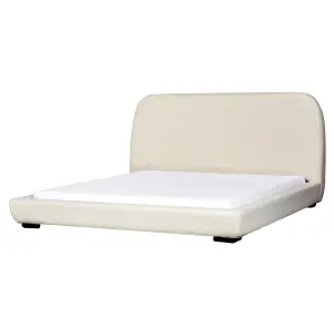 Boucle EU Super King Size Bed Beige ROISEL