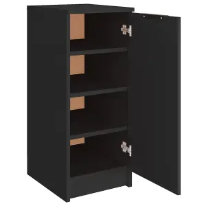 Berkfield Shoe Cabinet Black 30x35x70 cm Engineered Wood