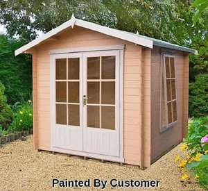 Barnsdale Log Cabin Home Office Garden Room Approx 7 x 7 Feet