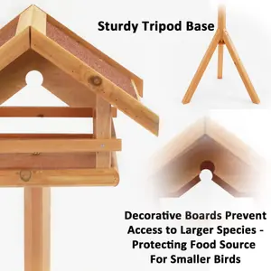 Easipet Wooden Bird Table Feeder for Garden