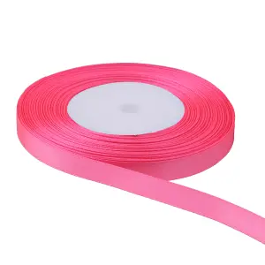 15mm Rose Pink Double Sided Satin Polyester Ribbon Roll, 25 metres