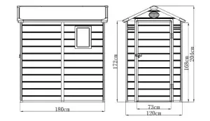 4 x 6 Plastic Pent Shed - Dark Grey with Foundation Kit (included) (4ft x 6ft / 4' x 6' / 1.2m x 1.8m)