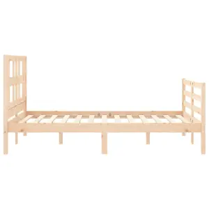 Berkfield Bed Frame with Headboard 120x200 cm Solid Wood