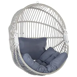 Hanging Chair with Stand ACRI PE Rattan White